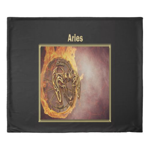 Aries Zodiac Astrology design Duvet Cover