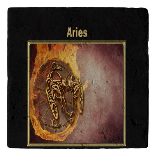 Aries Zodiac Astrology design Trivet