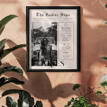 Aries | Zodiac Astrology Photo Newspaper Poster<br><div class="desc">This birthday zodiac poster is styled to look like a sleek newspaper cover that features your own photo and information. Perfect for friends & family to wish them a happy day on turning one year older. With recipients name, and birthday and zodiac sign personality traits included, this poster makes the...</div>