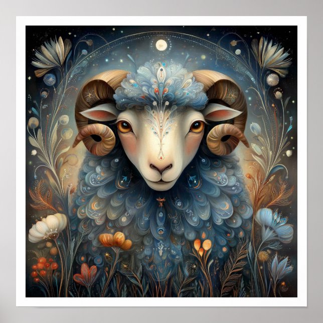 Aries Zodiac Birth Sign Astrology Celestial (Front)