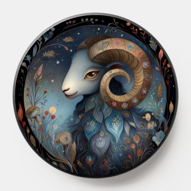 Aries Zodiac Birth Sign Astrology Celestial PopSocket (Popsocket)