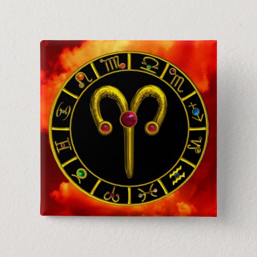 ARIES ZODIAC BIRTHDAY JEWEL BUTTON