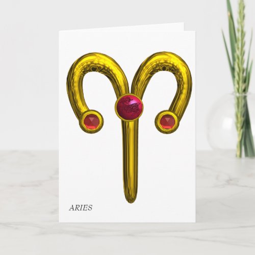 ARIES ZODIAC BIRTHDAY JEWEL CARD