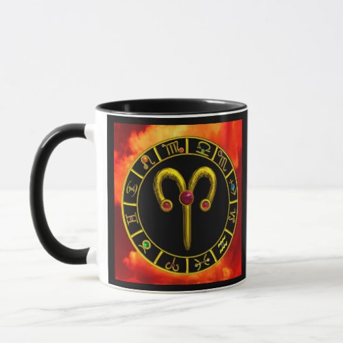 ARIES ZODIAC BIRTHDAY JEWEL MUG