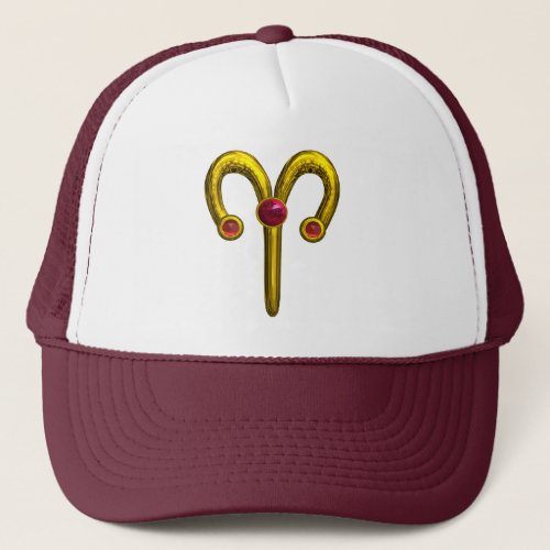 ARIES ZODIAC BIRTHDAY JEWEL TRUCKER HAT