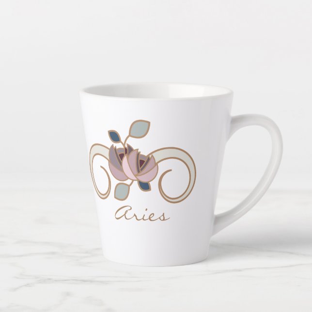 Aries Zodiac Boho Coffee Mug (Right)
