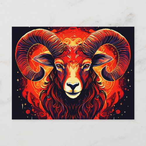 Aries Zodiac Collection Postcard