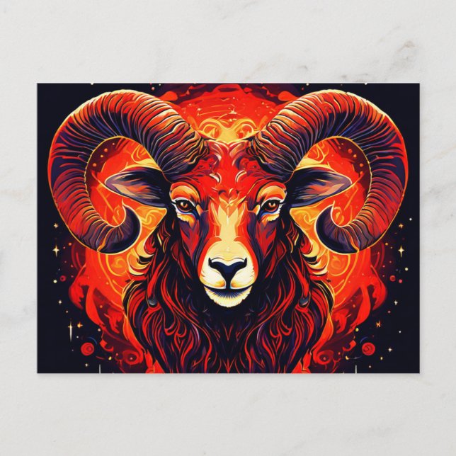 Aries Zodiac Collection Postcard (Front)