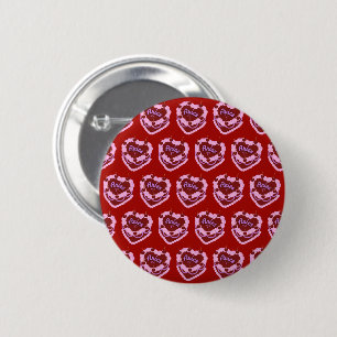 Aries Zodiac Coquette Heart Birthday Cake Button