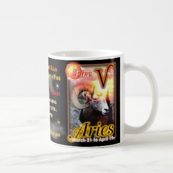 Aries Zodiac Cup Or Mug by ValxArt at Zazzle