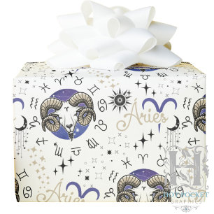 Aries Zodiac Gift Wrapping Paper