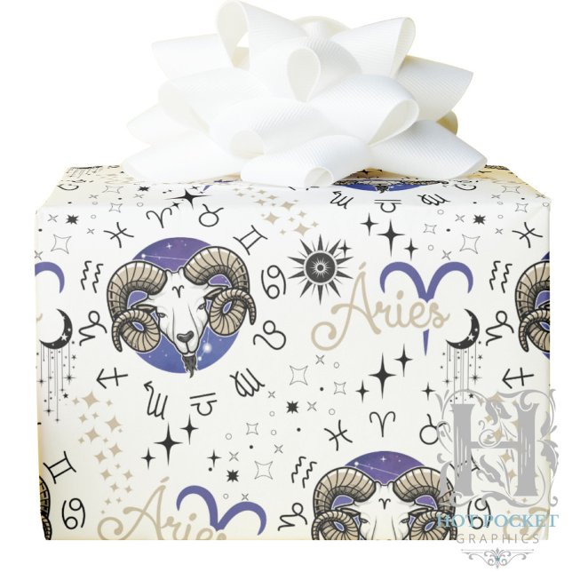 Aries Zodiac Gift Wrapping Paper (Creator Uploaded)