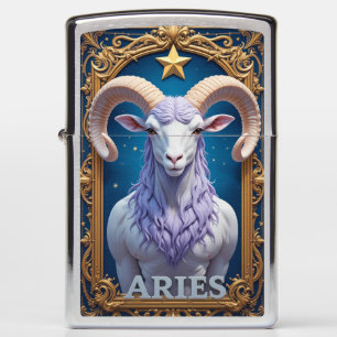 Aries Zodiac Gold Luxury Astrology Zippo Lighter
