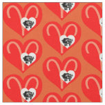 Aries Zodiac Heart Fabric