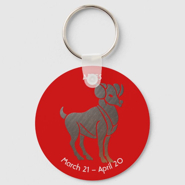 Aries Zodiac Keychain (Front)