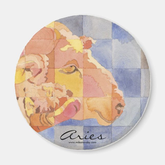 Aries Zodiac Magnet (Front)