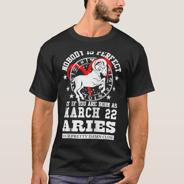 Aries Zodiac March 22 Women Men Birthday Party Cos T-Shirt (Front)