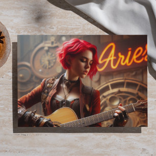 Aries Zodiac Musician Guitar Decoupage  Tissue Paper
