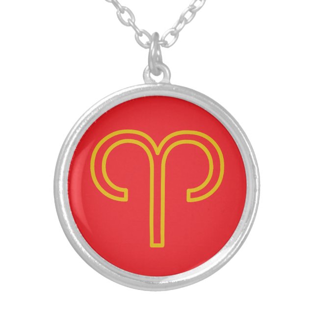 Aries Zodiac Necklace (Front)