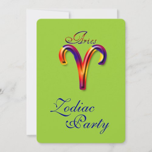 Aries Zodiac Party Invitation/Astrology