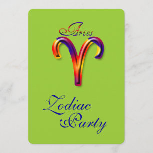 Aries Zodiac Party Invitation/Astrology Invitation