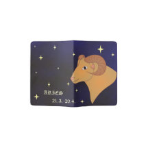 Aries zodiac passport holder