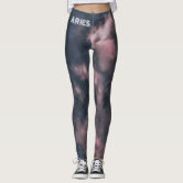 Aries Zodiac Symbol Black and White Leggings, Zazzle