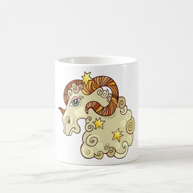 Aries Zodiac Ram Colorful Astrological  Coffee Mug (Creator Uploaded)