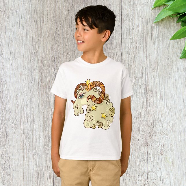 Aries Zodiac Ram Colorful Astrological  T-Shirt (Creator Uploaded)