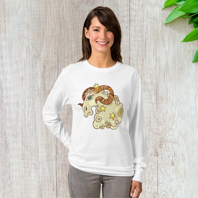 Aries Zodiac Ram Colorful Astrological  T-Shirt (Creator Uploaded)