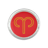 Aries Zodiac Ring (Front)