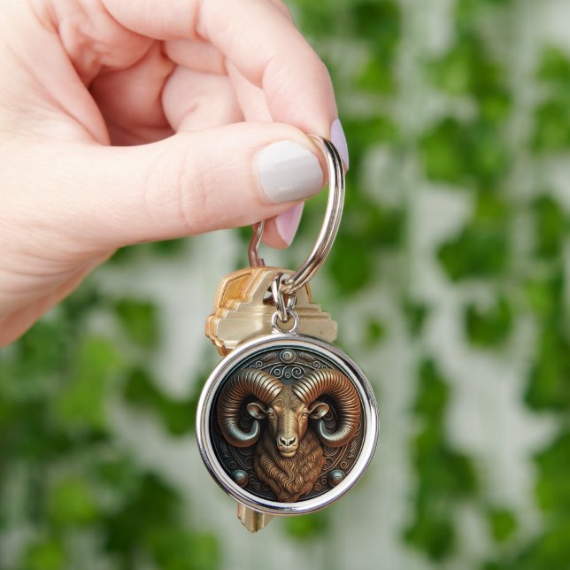 Aries Zodiac Sign Aries Horoscope Keychain (Hand)
