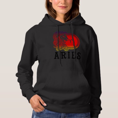 Aries Zodiac Sign Aries Ram Zodiac Sign Hoodie