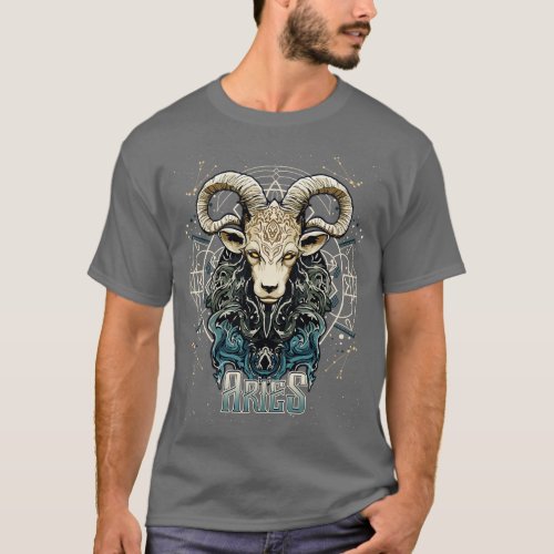 Aries Zodiac Sign Birthday Horoscope T_Shirt