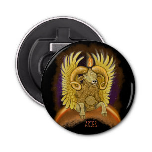 Aries Zodiac Sign Bottle Opener