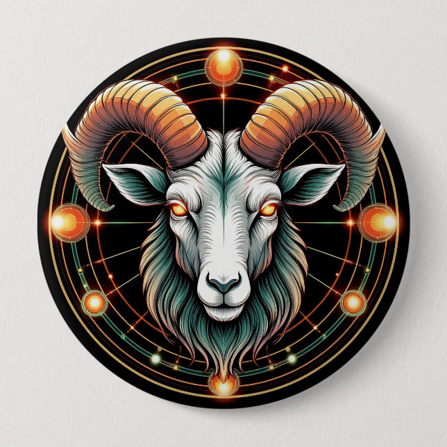 Aries Zodiac Sign Button (Front)