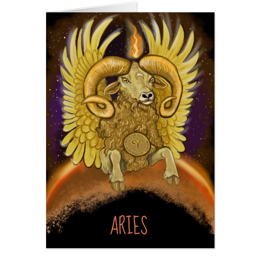 Aries Zodiac Sign Cards (Front)