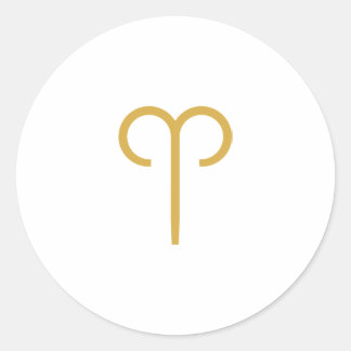 Aries Zodiac Sign Classic Round Sticker