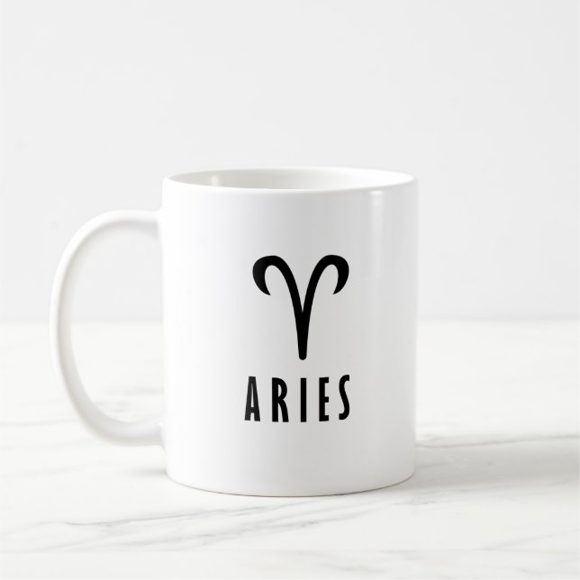Aries zodiac sign coffee mug (Left)