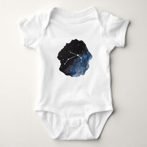 Aries Zodiac Sign Constellation Galaxy Baby Bodysuit