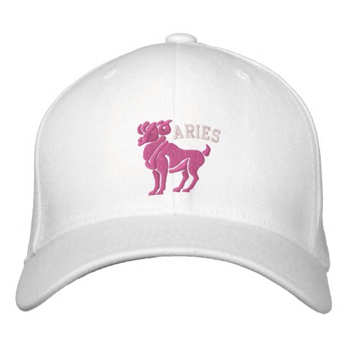 Aries Zodiac Sign Embroidery March 21 _ April 19 Embroidered Baseball Hat