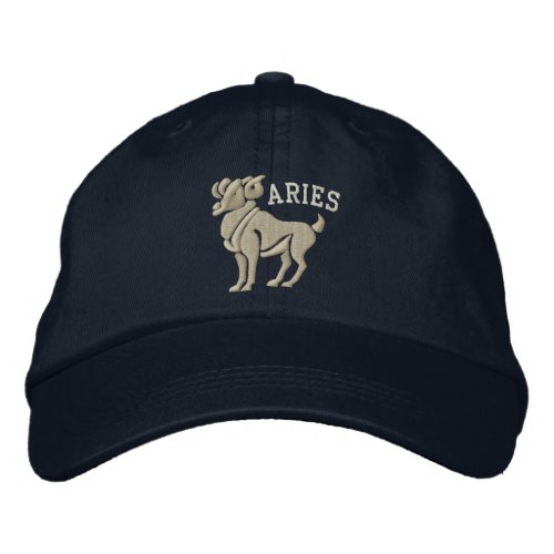 Aries Zodiac Sign Embroidery March 21 _ April 19 Embroidered Baseball Hat
