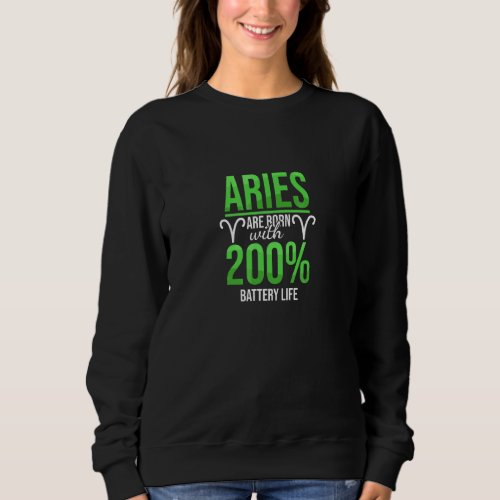 Aries Zodiac Sign Facts Birthday Astrology Horosco Sweatshirt