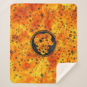 Aries Zodiac Sign Fire element Sherpa Blanket