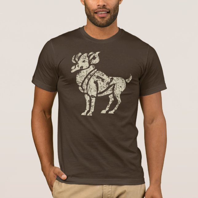 Aries Zodiac Sign Grunge March 21 - April 19 T-Shirt (Front)
