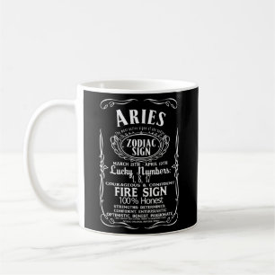 Aries Zodiac Sign Horoscope Astrology Astrological Coffee Mug
