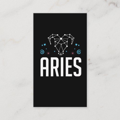 Aries Zodiac Sign Horoscope Constellation Business Card