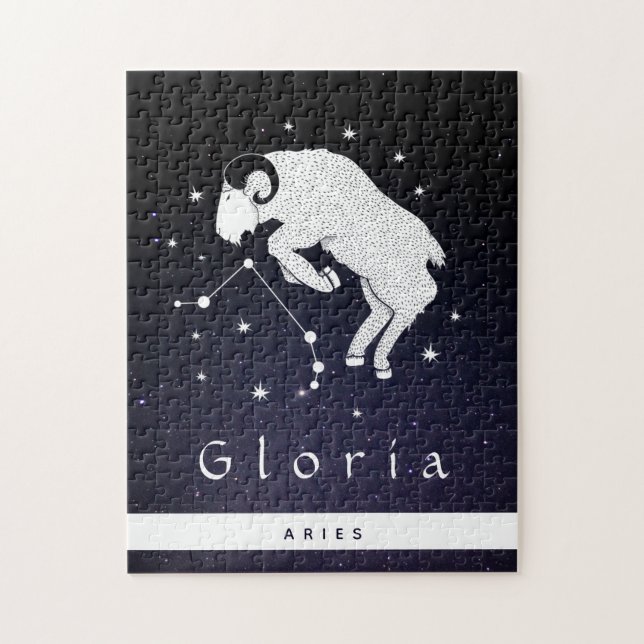 Aries Zodiac Sign Horoscope Symbol Name Cosmic     Jigsaw Puzzle (Vertical)