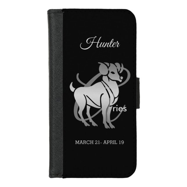 Aries ♈ - Zodiac Sign iPhone Wallet Case (Front)