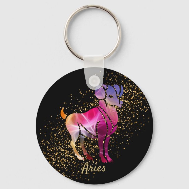 Aries - Zodiac Sign Keychain (Front)